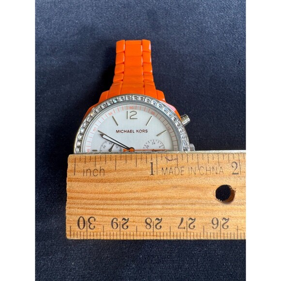 Michael Kors Chunky Orange Watch MK-5119 Crystal Bezel Chronograph Quartz main image 12